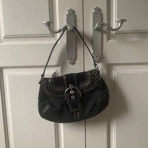 Coach Signature Collection Black Beaded Bag